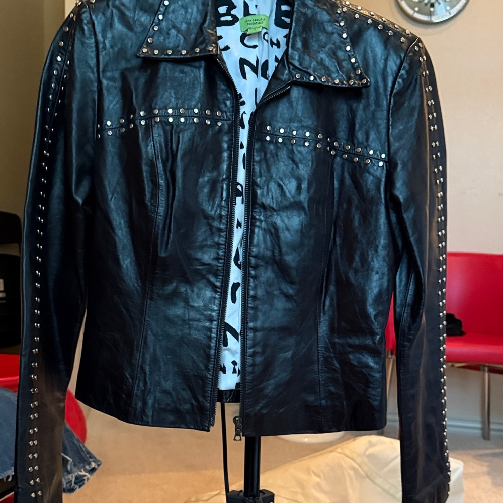 Studded Black Leather Jacket